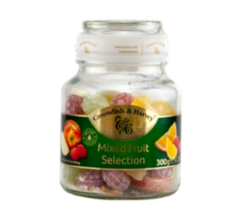 JARRA vidrio drops candies X300 GR