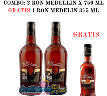 COMBO 2 RON MEDELLIN  x750+375 gratis