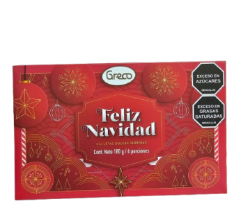 GRECO PLEGAD ROJA FELIZ NAVID x180gr 2025