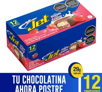 JET FRESAS CON CREMA DISPLAY x12unds